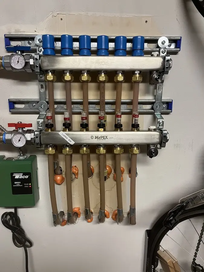 Plumber performing Gas Line Installation at a residential property in Tucker